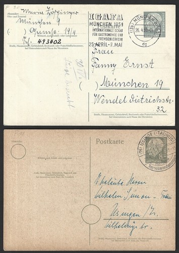 Germania 1954 8pf grigio - 1954-57,