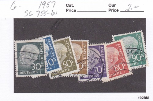 Germania 1957 755 - 1957, #755-761