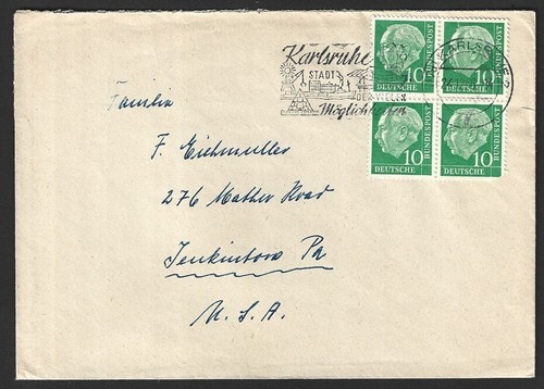 Germania 1954 10pf pres - germania, 1954-61